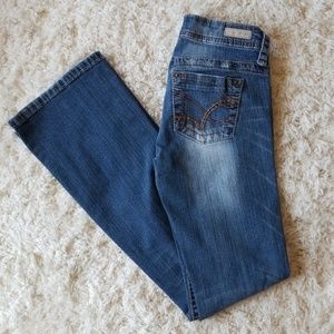 Medium wash with some distressing